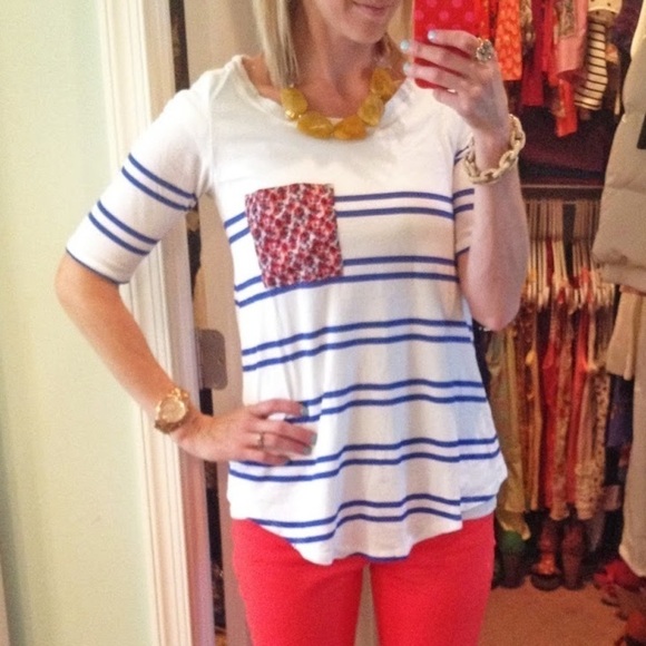 ANTHROPOLOGIE "Kaleidoscope Pocket Tee" - Picture 1 of 5